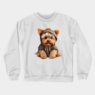 Winter Yorkshire Terrier Dog Crewneck Sweatshirt